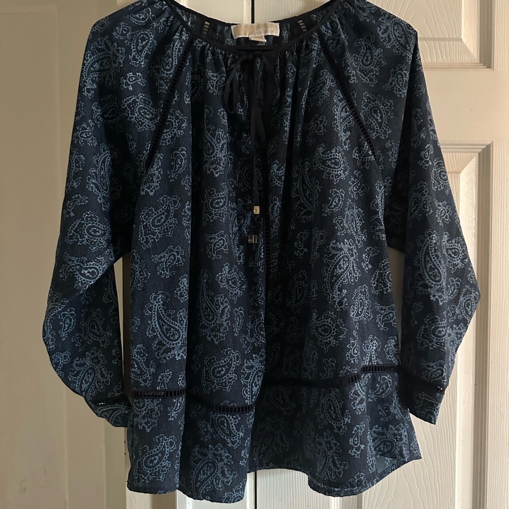Michael Kors Flowy Paisley Blouse size XS